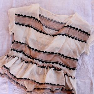 Cute Patterned Lose Summer Crop Top